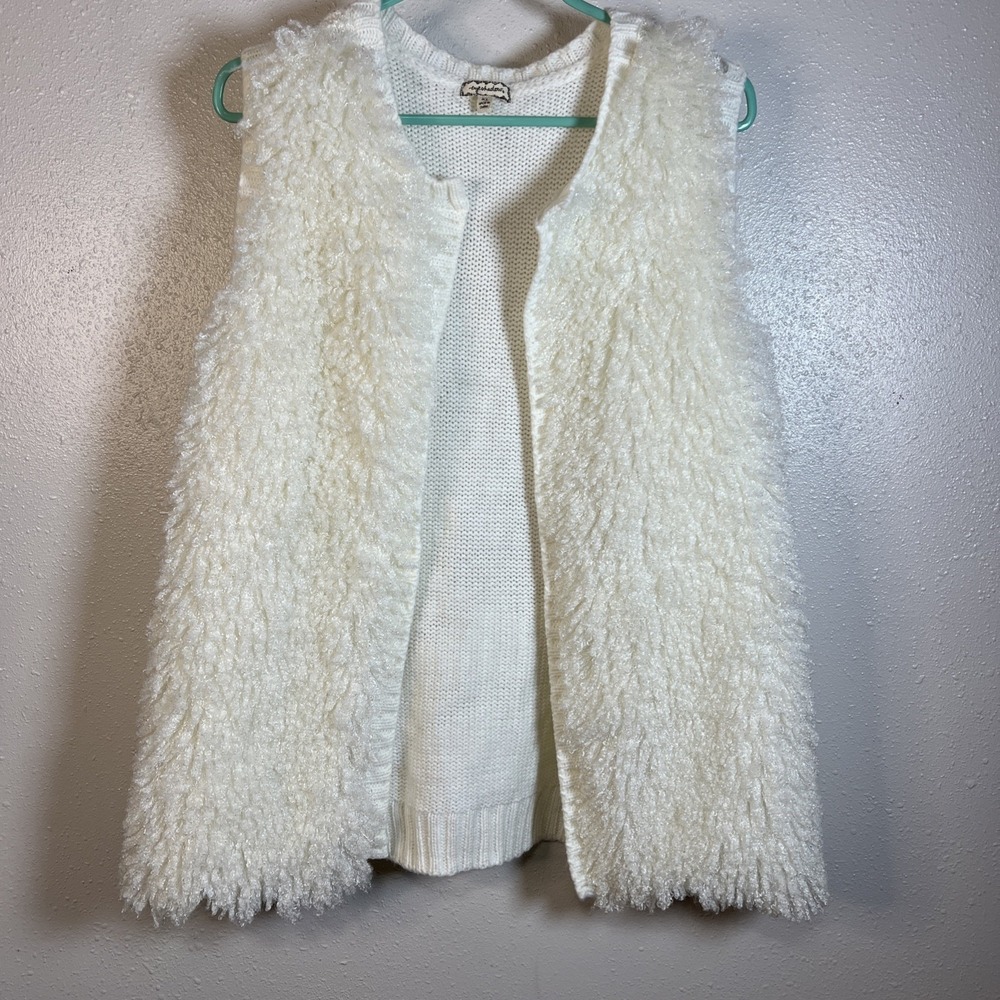 Eyeshadow Ladies Acrylic /Polyester vest cream color Size XL NWT Lightweight